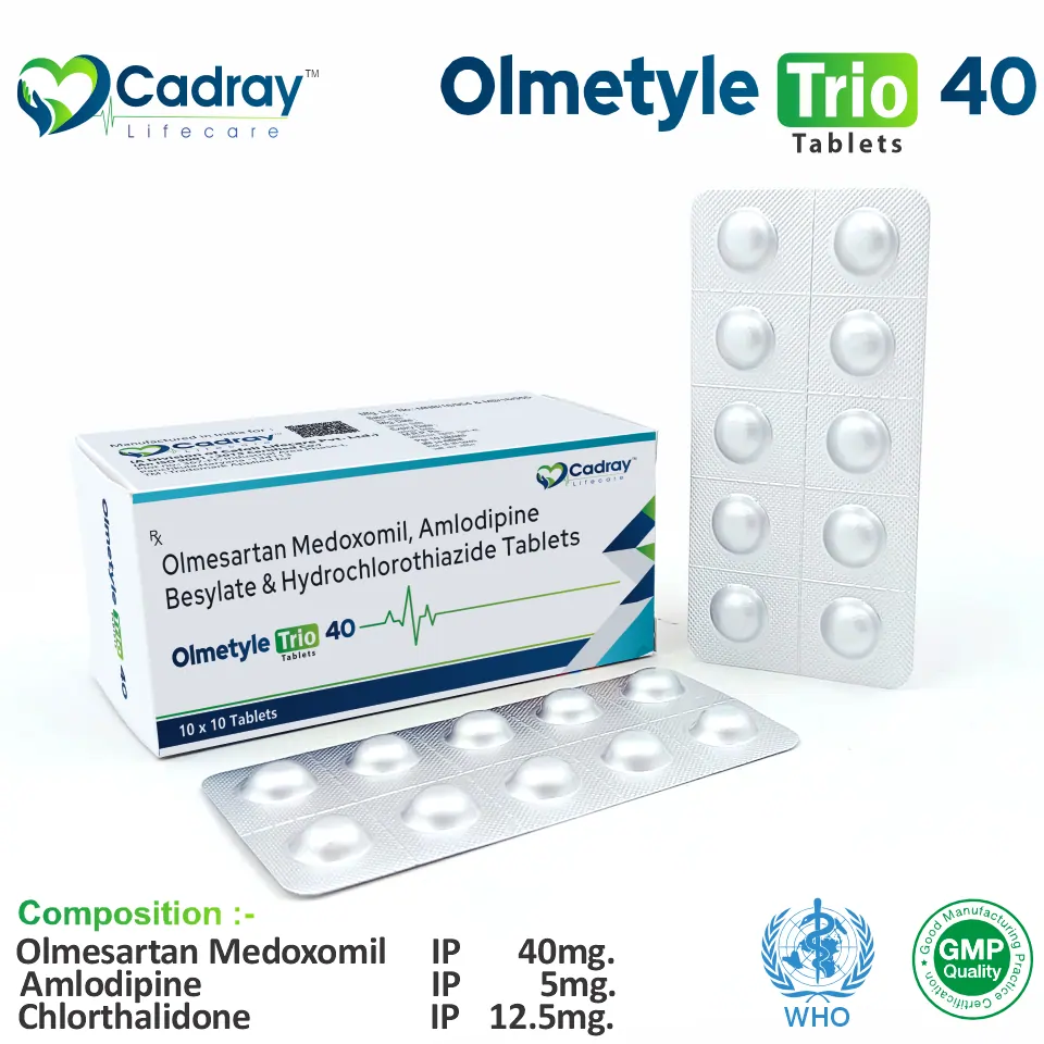 Olmesartan 40mg + Amlodipine 5mg + HCTZ 12.5mg | Hypertension Segment | Best Price for PCD Pharma Franchise